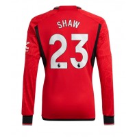 Manchester United Luke Shaw #23 Hjemmebanetrøje 2023-24 Langærmet